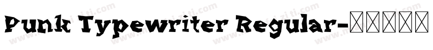 Punk Typewriter Regular字体转换